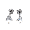 aretes flor con perla natural aretes flor con perla natural