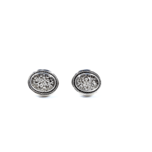aretes oval plata piña 2