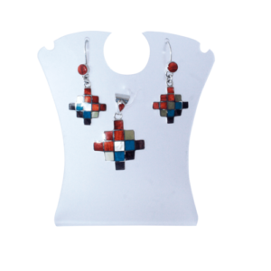 aretes y dije cruz chacana